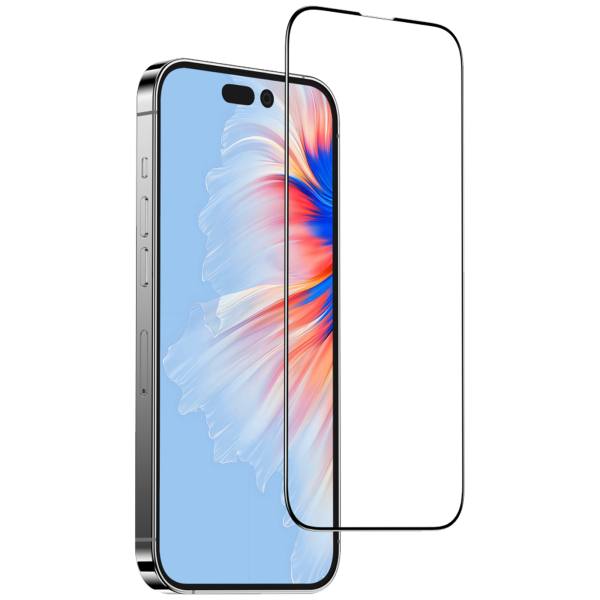 Rixus Clear HD hert gler með bogakanti - iPhone 15